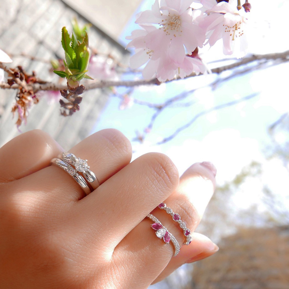 イサロイリング「cherry blossoms 八重桜」