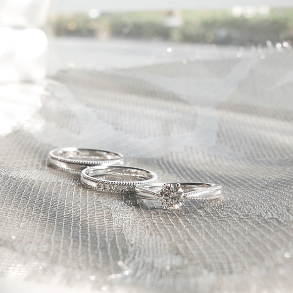 イサロイ「ブライダルリングVert d'eau しずく」