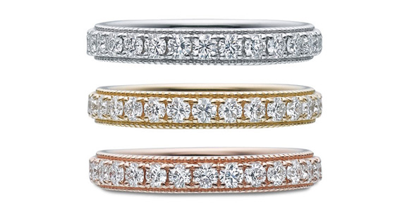 イサロイ「ブライダルリングVert d'eau しずく」コーディネート