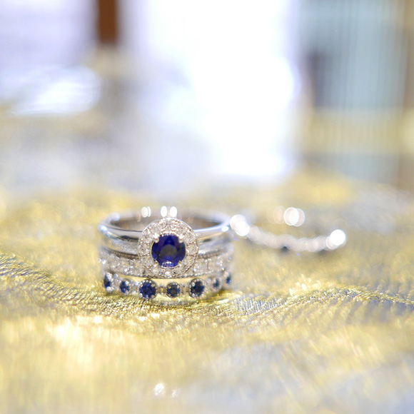 イサロイ「ブライダルリングVert d'eau しずく」